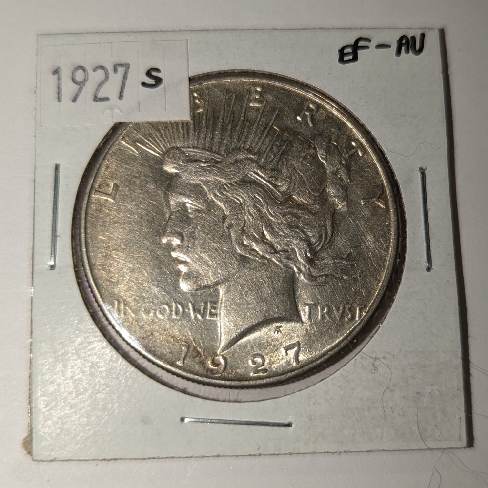 1927 S Peace Silver Dollar EF-AU